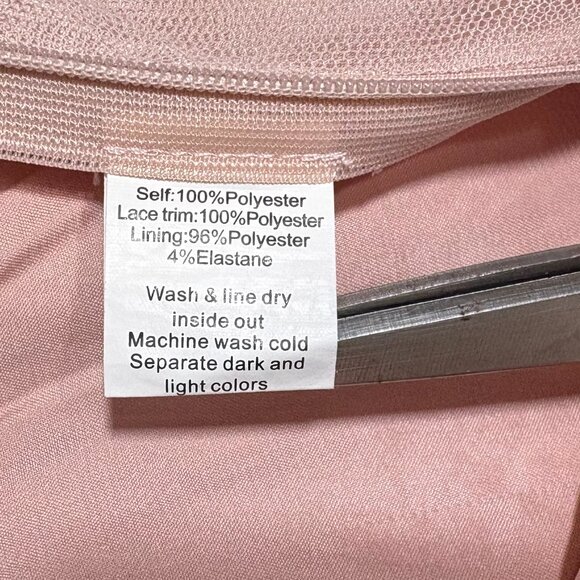 Womens M Layered Tulle Lace Fairycore Balletcore Whimsygoth Sheer Taupe/Pink - Picture 6 of 10